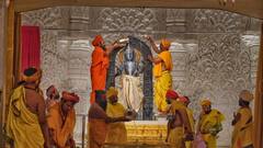 On Ram Navami, Ayodhya Ram Lalla Radiates Splendour As Idol Gets 'Divya Abhishek'
