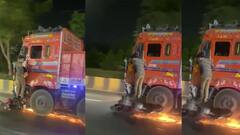 Truck Hit Motorcycle In Hyderabad | బైకును ఢీ కొట్టిన లారీ.. పిచ్చి పట్టినట్లు ఈడ్చుకెళ్లాడు | ABP