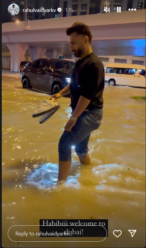 Singer Rahul Vaidya Treads Through Knee-Deep Water After Heavy Downpour In Dubai