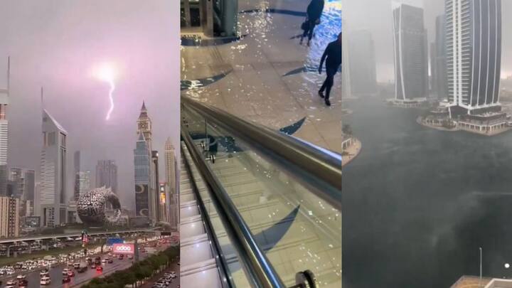 পশ্চিম এশিয়ার অর্থনৈতিক কেন্দ্র হিসেবে গন্য হয় দুবাই। কিন্তু প্রবল ঝড়-বৃষ্টির জেরে যে বন্যা পরিস্থিতি দেখা দিয়েছে, তাতে এই মুহূর্তে থমকে রয়েছে যাবতীয় কাজকর্ম। দুবাই মল এবং মল অফ দ্য এমিরেটস, জল ঢুকে গিয়েছে সেখানেও। জল ঢুকে গিয়েছে মেট্রো স্টেশনের ভিতরেও। কোথাও কোথাও হাঁটু পর্যন্ত জল জমে রয়েছে। নৌকায় চেপে পার হতেও দেখা গিয়েছে মানুষজনকে।