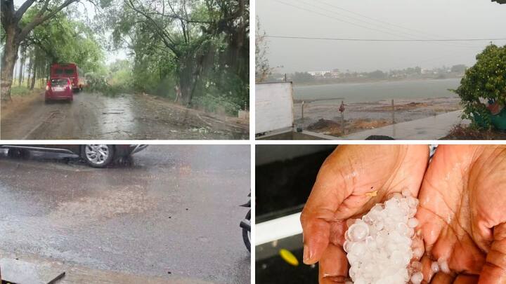 Unseasonal rain lashed Kolhapur Sangli Satara Relief from the scorching sun Weather Update : कोल्हापूर, सांगली, साताऱ्याला अवकाळी पावसाने झोडपले; तळपत्या उन्हापासून दिलासा