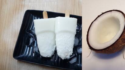 Tasty coconut milk ice procdure Coconut Ice: கொளுத்தும் வெயிலுக்கு இதமா ஜில்லுனு தேங்காய் குச்சி  ஐஸ் - செய்முறை இதோ!