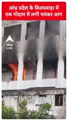 Andhra Pradesh के विजयवाड़ा में एक गोदाम में लगी भीषण आग | #abpnewsshorts