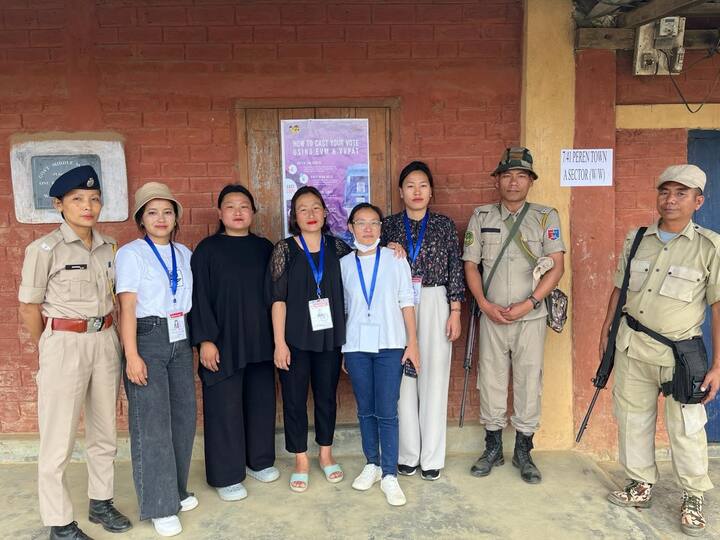 Young Employee Managed Polling Station in Peren District, Nagaland (Source: ECI)