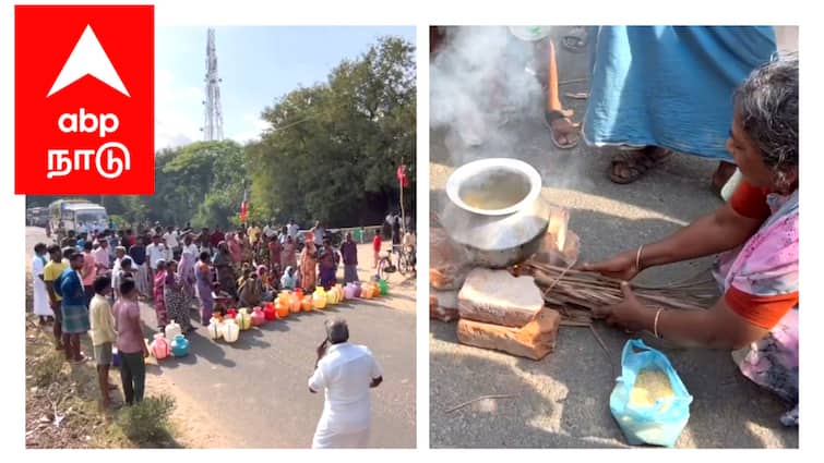 Mayiladuthurai news sirkazhi vadagal Village people road block protest in drinking water issue - TNN ஒருமாத காலமாக வராத குடிநீர்: போராட்டத்தில் குதித்த பொதுமக்கள் - எங்கே?
