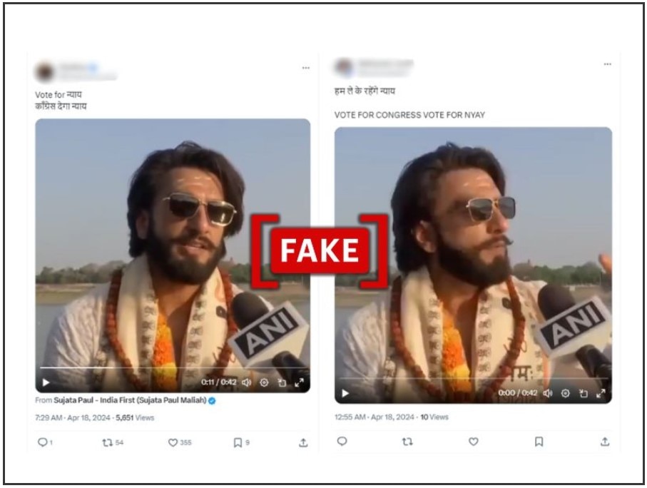 Fact Check: Actor Ranveer Singh's Interview Manipulated To Show Him Criticising PM Modi