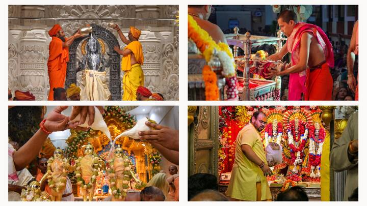 This year, Ram Navami was celebrated on April 17. On this occasion, let's take a glimpse of celebration around the country.