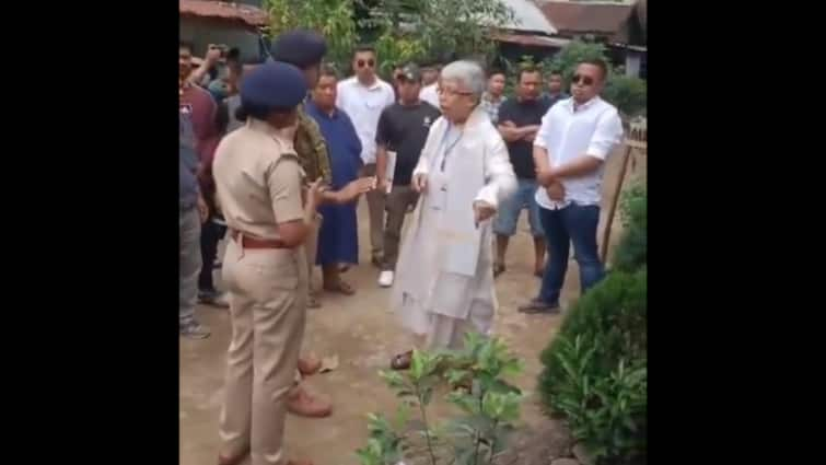 WATCH: Inner Manipur Congress Candidate Bimol Akoijam Confronts Police Over 'Commotion' At Polling Booth