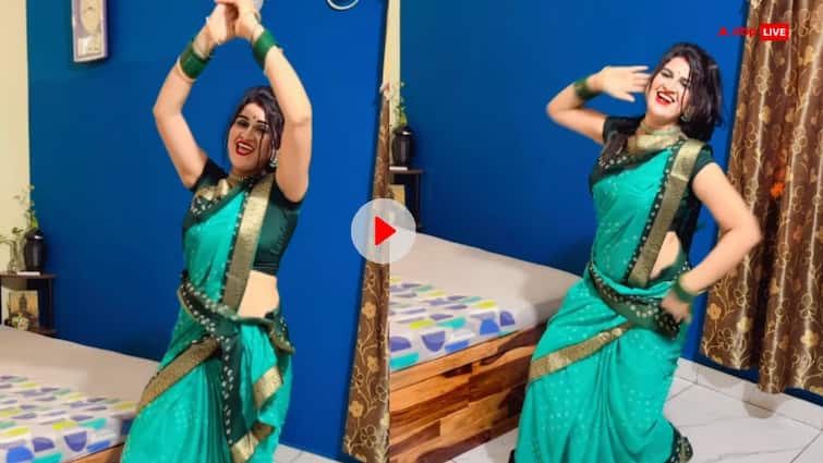 Desi Bhabhi Dance on bollywood song internet users reacted watch video Dance Video: बंद कमरे में भाभी ने किया ऐसा धमाकेदार डांस, देखने वाले बोले- 'इतने ठुमके तो हमने जवानी में...'