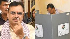 CM भजनलाल, दीया कुमारी, राहुल कस्वां और हनुमान बेनीवाल ने डाले वोट, देखें तस्वीरें