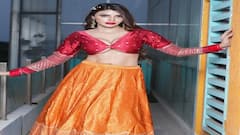 Sherlyn Chopra Photo: ઓરેન્જ લહેંગામાં શર્લિન ચોપરાનો દેશી લુક વાયરલ