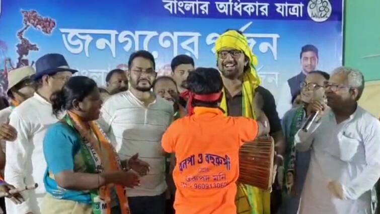 Dev On Mamata: ঘাটালের ডেবরায় আদিবাসী নৃত্যে সামিল হলেন দেব, বাজালেন মাদল, বললেন..