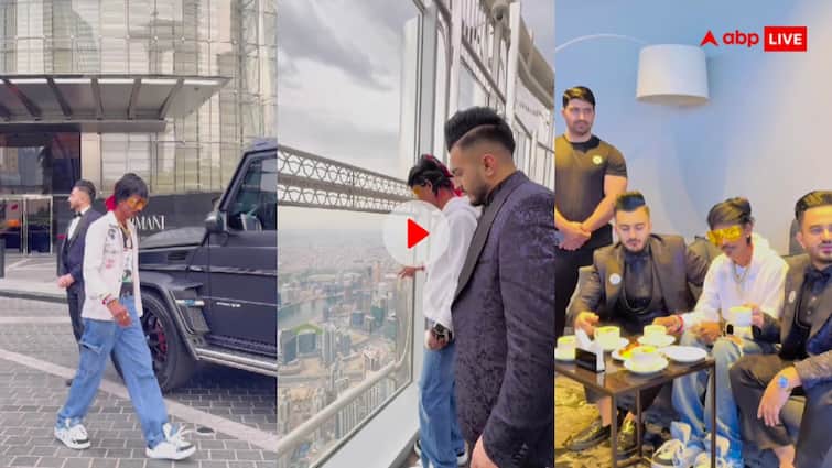 Dolly Chaiwala enjoys coffee sitting on top of Burj Khalifa trending Video: बुर्ज खलीफा के टॉप पर पहुंचा डॉली चायवाला, कॉफी पीते हुए वीडियो वायरल