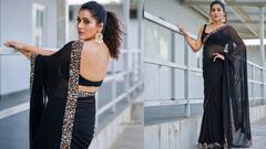 Anchor Rashmi: బ్లాక్ శారీలో రష్మి గౌతమ్- మత్తెక్కించే చూపులతో మెస్మరైజ్