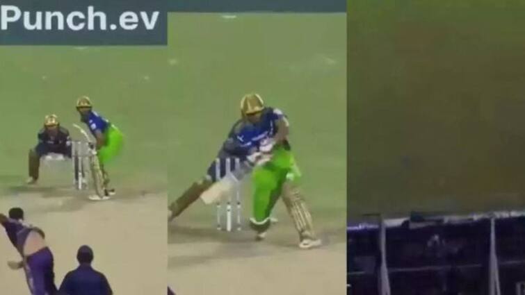 KKR vs RCB Six Signalled As Four Video IPL 2024 Umpire Accused Viral Video Watch Eden Gardens Suyash Prabhudessai Varun Chakaravarthy Fan Accuses Umpire Of Declaring RCB's Six As Four In 1-Run Loss To KKR, Video Viral