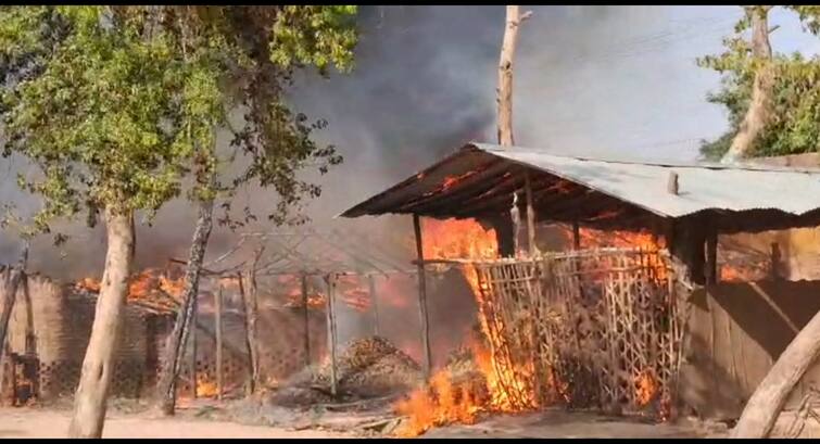 Kanpur News fire in market committee and lost shop and goods ann Kanpur Fire News: कानपुर मंडी समिति में लगी आग, कई दुकानें जलकर खाक, व्यापारियों को लाखों का नुकसान