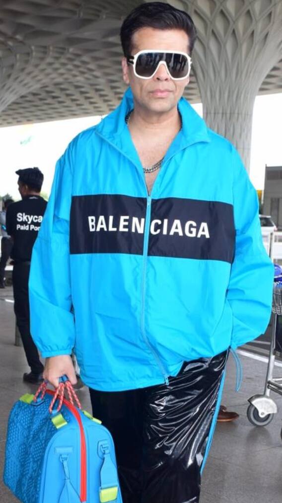 Karan Johar Goes Vibrant In Blue Balenciaga Jacket