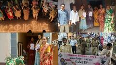 मतदान बढ़ाने के लिए निर्वाचन आयोग की अनूठी पहल, पीला चावल देकर वोटर्स को दिया न्योता