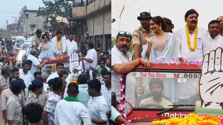 Neha Sharma Road Show: नेहा शर्मा ने भागलपुर के पीरपैंती और कहलगांव के कई क्षेत्रों में रोड शो किया. 2020 के बिहार विधानसभा चुनाव में भी बॉलीवुड एक्ट्रेस नेहा शर्मा ने अपने पिता के लिए रोड शो किया था.
