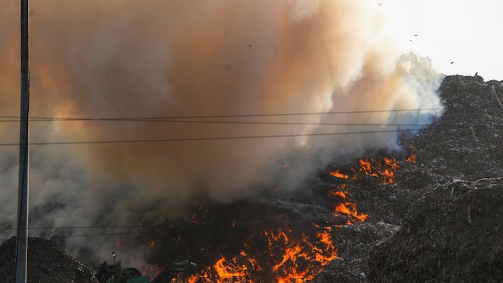 Delhi Massive fire broke out Ghazipur landfill site why situation uncotrolled Delhi fire News  Ghazipur Fire News: गाजीपुर कूड़े के पहाड़ में लगी भीषण आग 13 घंटे बाद भी बेकाबू क्यों, DFO ने बताई ये वजह
