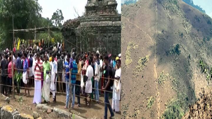 Regardless of the scorching sun, the devotees are going through the forest to Mangala Devi Kannagi temple... Chithra Pournami: கொளுத்தும் வெயில்: கண்டுகொள்ளாமல் கண்ணகி கோவிலுக்குச் செல்லும் பக்தர்கள்...