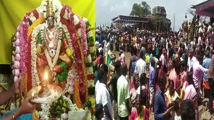 Goddess Kannagi dressed in green silk during the Chitrai full moon ...