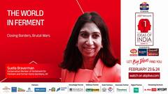 Ideas Of India Summit 3.0 : Suella Braverman- The World in Ferment Closing Borders, Brutal Wars