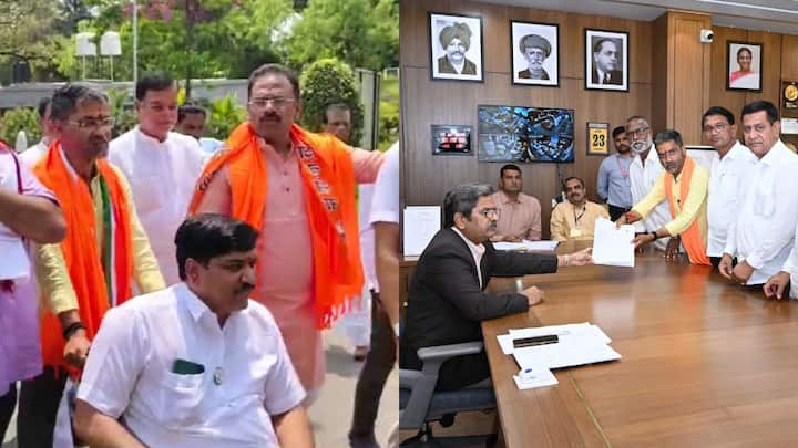 Nilesh Lanke filed his nomination form from Ahmednagar Lok Sabha constituency today Sujay vikhe vs nilesh lanke maharashtra politics marathi news ना कुठला बडेजाव, ना कुठला भपका; निलेश लंकेंच्या साधेपणाने मनं जिंकली, दिव्यांग बांधवाच्या हस्ते भरला उमेदवारी अर्ज