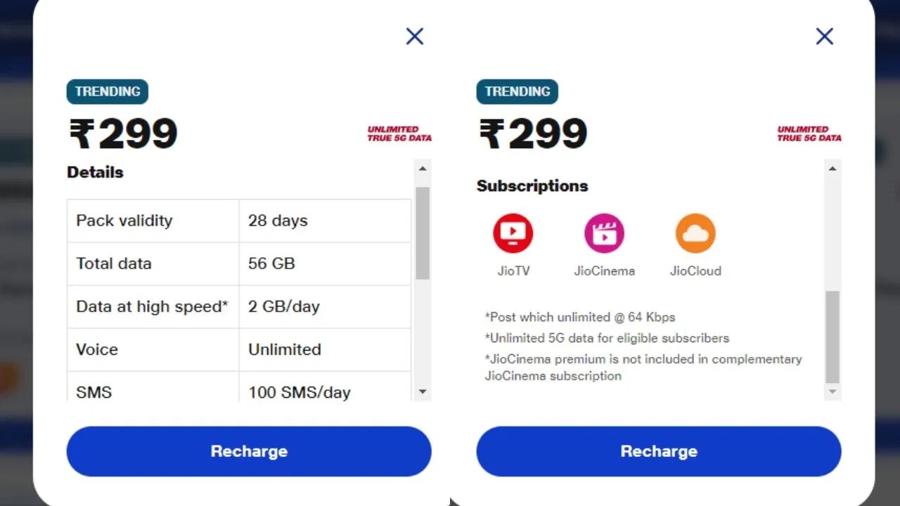 Reliance Jio Vs Airtel: 299 રૂપિયાના રિચાર્જમાં કઇ કંપની આપી રહી છે વધુ ફાયદો ? અહીં જાણો