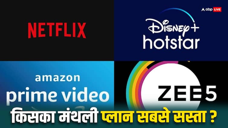 Netflix prime hotstar alt balaji zee5 monthly subscription comparison ott platforms in india Netflix, Prime, Zee5 या Hotstar, किस OTT Platform का प्लान सबसे सस्ता? जानिए पूरी डिटेल