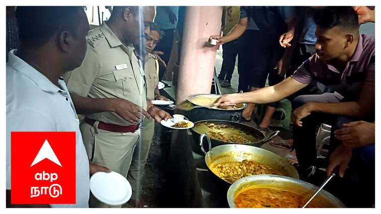 Mayiladuthurai police hosted a party for other states police for Election works - TNN தடபுடலாக கறி விருந்து வைத்த மயிலாடுதுறை காவல்துறை - யாருக்கு? ஏன்? முழு விபரம் உள்ளே