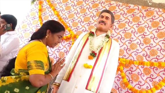 Wife Build Temple For Husband | మృతి చెందిన భర్తకు గుడి కట్టించిన భార్య | ABP Desam