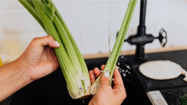 வெள்ளரிக்காயை போலவே  செலரியிலும் 95% நீர் உள்ளது. இது கோடையில் சாப்பிடக்கூடிய சிறந்த காய்கறிகளில் ஒன்றாகும். செலரியின் தண்டுகளையும் இலைகளையும் சூப்பாக வைத்து சாப்பிடலாம்.