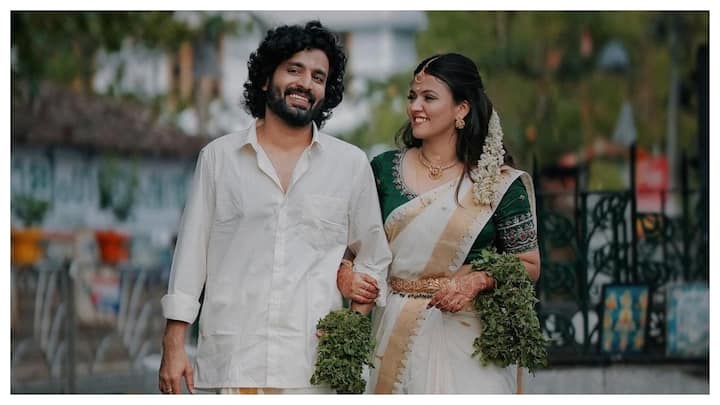 Aparna Das and actor Deepak Parambol tied the knot on Wednesday among family and friends.