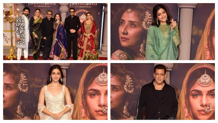 A special screening of Sanjay Leela Bhansali's web series 'Heeramandi: The Diamond Bazaar' was held on Wednesday in Mumbai which was attended by almost the entire Bollywood.