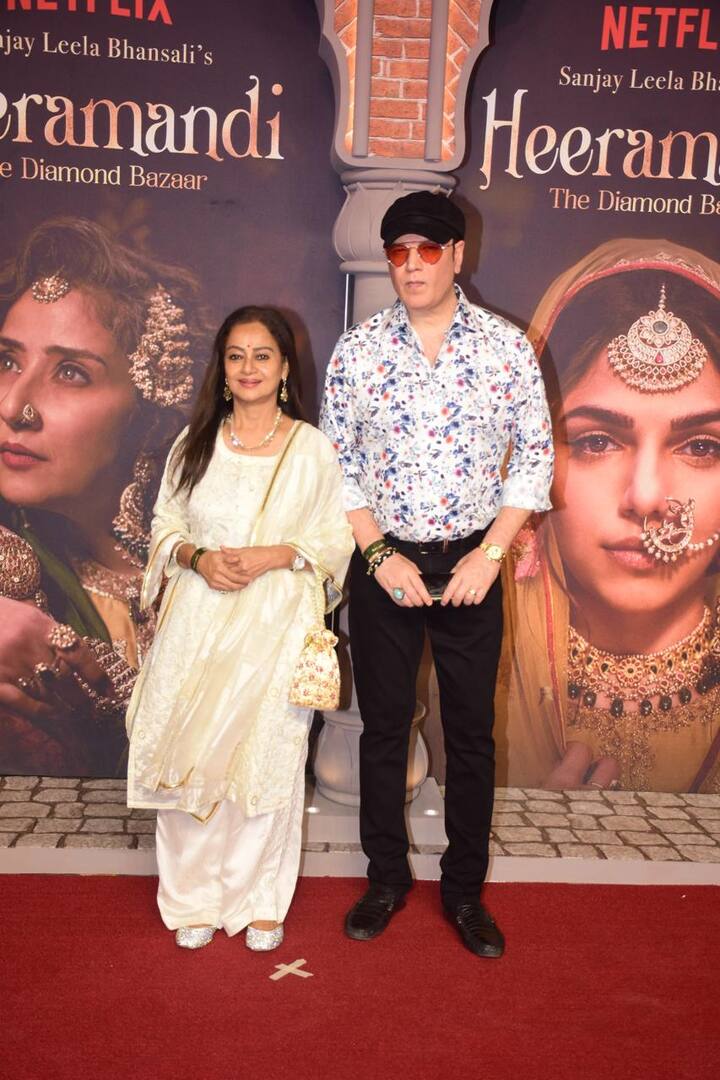 Aditya Pancholi with wife and actor Zarina Wahab.
