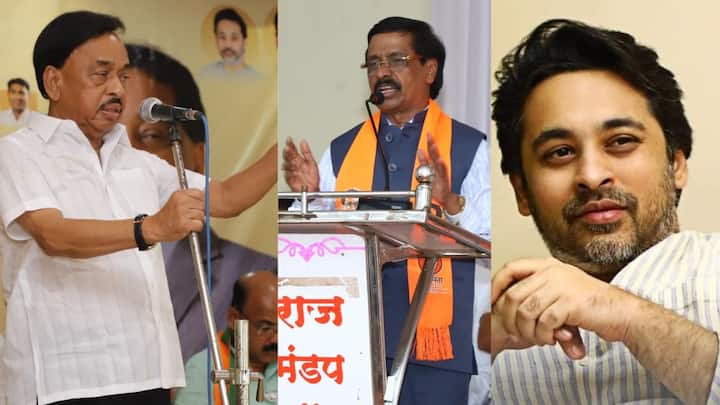 ratnagiri sindhudurg lok sabha constituency BJP candidate Narayan Rane speech in Chiplun Narayan Rane: लोकांनी तीनवेळा मॅट्रिक फेल विनायक राऊतांना निवडून दिलं अन् डॉक्टरेट मिळवलेल्या निलेशला पाडलं; नारायण राणेंची खंत