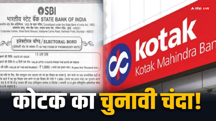 Kotak Mahindra Bank promoters Infina Finance donated Rs 60 crore to BJP via electoral bonds Electoral Bonds: कोटक महिंद्रा बैक पर RBI के एक्शन के बाद बड़ा खुलासा! प्रमोटर्स ने बीजेपी को दिया था 60 करोड़ का चुनावी चंदा