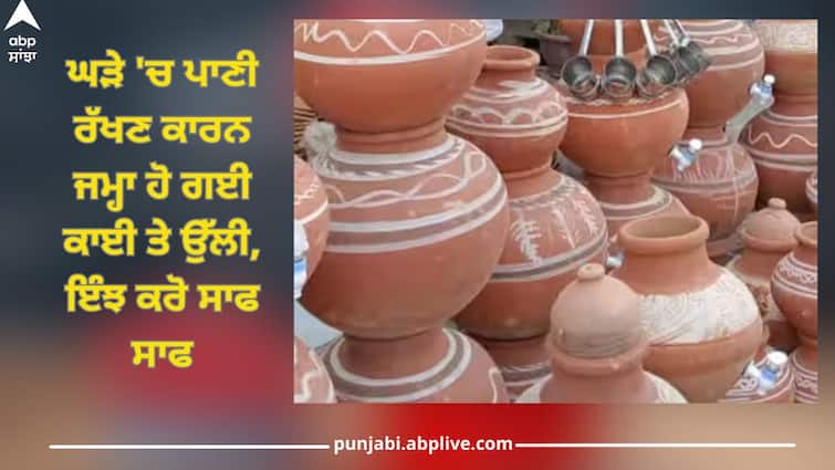 Home Tips: The moss and mold accumulated due to keeping water in the ghade, clean it in minutes with these 4 easy methods Home Tips: ਘੜੇ 'ਚ ਪਾਣੀ ਰੱਖਣ ਕਾਰਨ ਜਮ੍ਹਾ ਹੋ ਗਈ ਕਾਈ ਤੇ ਉੱਲੀ, ਇਨ੍ਹਾਂ 4 ਆਸਾਨ ਤਰੀਕਿਆਂ ਨਾਲ ਮਿੰਟਾਂ 'ਚ ਕਰੋ ਸਾਫ