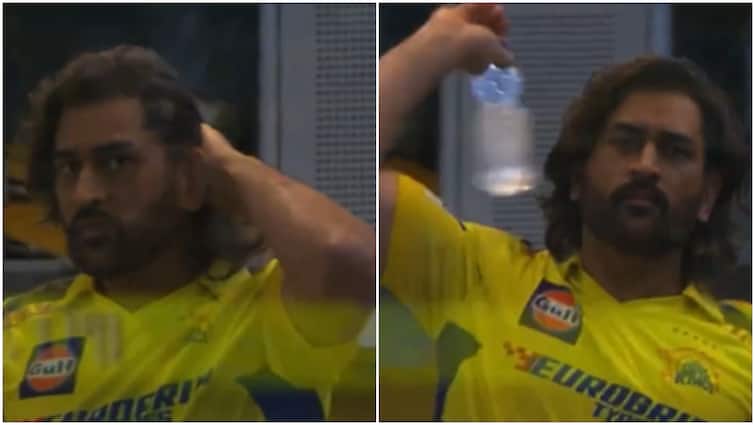 ms dhoni viral video throw water bottle cameraman after csk vs lsg 2024 ipl match IPL 2024: MS Dhoni Threatens To Throw Bottle At Cameraman. Watch Viral Video