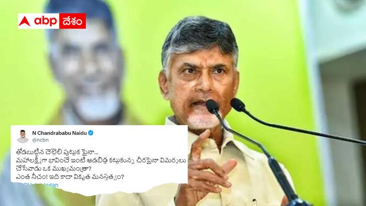 Chandrababu Slashes Jagan  criticism of Sharmila Dress Chandrababu Vs Jagan : తోబుట్టువు కట్టుకున్న చీరపైనా  విమర్శలు చేసేవాడు ఓ ముఖ్యమంత్రా ? - జగన్ పై చంద్రబాబు ఫైర్