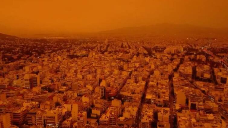 Nasa explained greeces capital turns an orange hue with dust clouds Greece: ஆரஞ்சு நிறமாக மாறிய கிரீஸ் நாடு.. பதறிய மக்கள்.. ஆச்சரியத்தை ஏற்படுத்தும் நாசாவின் விளக்கம்!