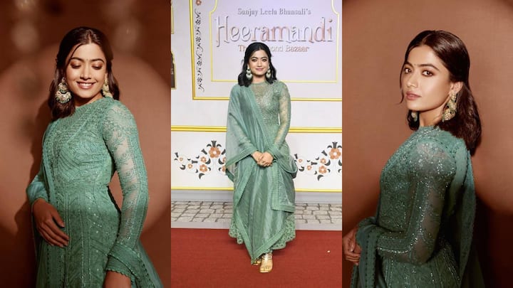 Rashmika Mandanna looks stylish and elegant in mint green anarkali suit Anarkali Suit: मिंट ग्रीन कलर के अनारकली सूट में रश्मिका मंदाना मे बिखेरा जलवा, यहां से लें स्टाइलिंग टिप्स