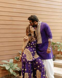 Arti Singh Shares Photos From Beach-Side Mehendi, Twins With Dipak In Purple