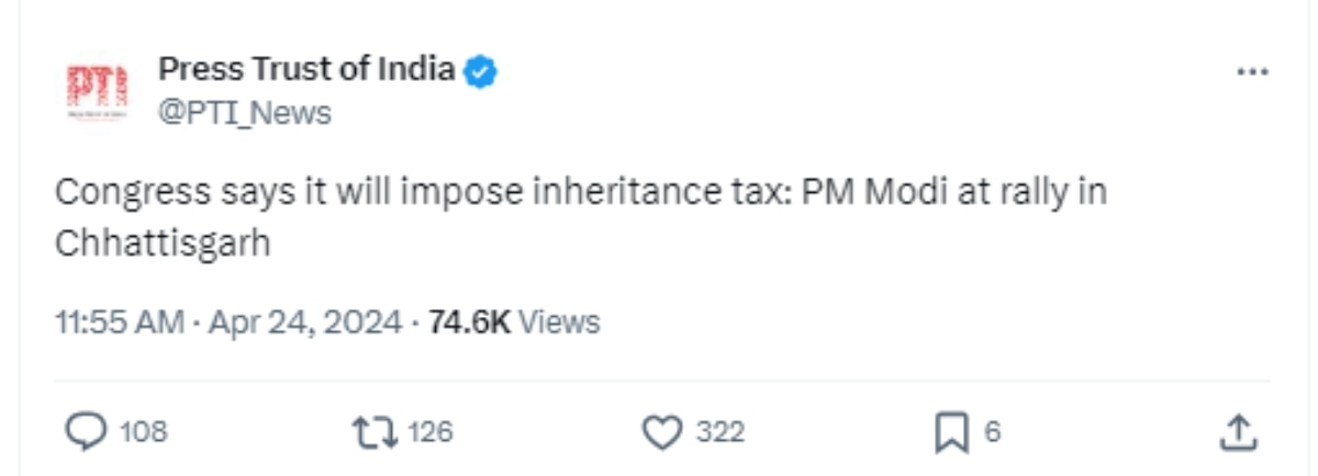 Fact Check: Did Congress Say It Will Bring In Inheritance Tax If Voted To Power?