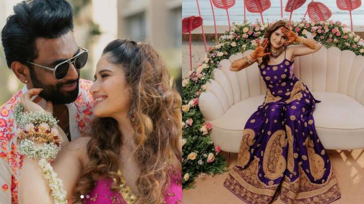 Arti Singh Deepak Chauhan Wedding update photos and videos of haldi mehndi and bridal shower आज दीपक की दुल्हनिया बनने जा रही हैं आरती सिंह, हल्दी से संगीत तक, यहां देखें सारी तस्वीरें