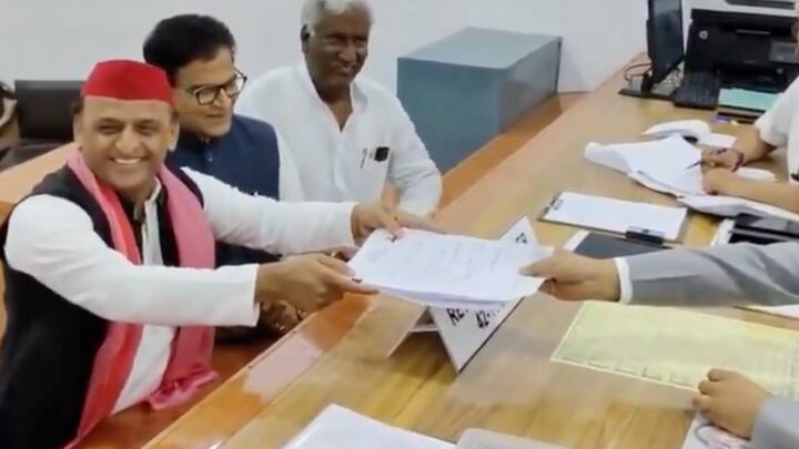 Akhilesh Yadav filed nomination from Kannauj lok sabha seat for lok sabha election 2024 up Kannauj से Akhilesh Yadav ने किया नामांकन, BJP के सुब्रत पाठक से होगा मुकाबला