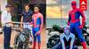 Spiderman Arrest : சாகசம் செய்த SPIDERMAN... தட்டித்தூக்கிய POLICE