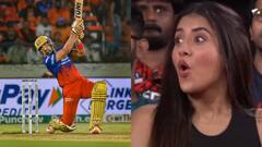 RCB के स्वप्निल सिंह का छक्का देख खुला रह गया खूबसूरत फैन गर्ल का मुंह