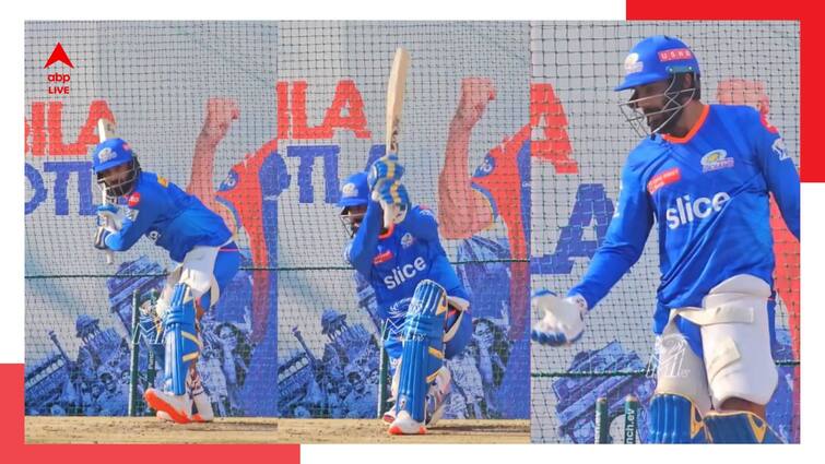 Mumbai Indians star Jasprit Bumrah catches eye with bat in hand ahead of Delhi Capitals IPL 2024 match IPL 2024: ইয়র্কারে উইকেট ভাঙেন, আবার ব্যাট হাতে কভার ড্রাইভও মারেন, MI-র নেটে ঝড় তুললেন ব্যাটার বুমরা
